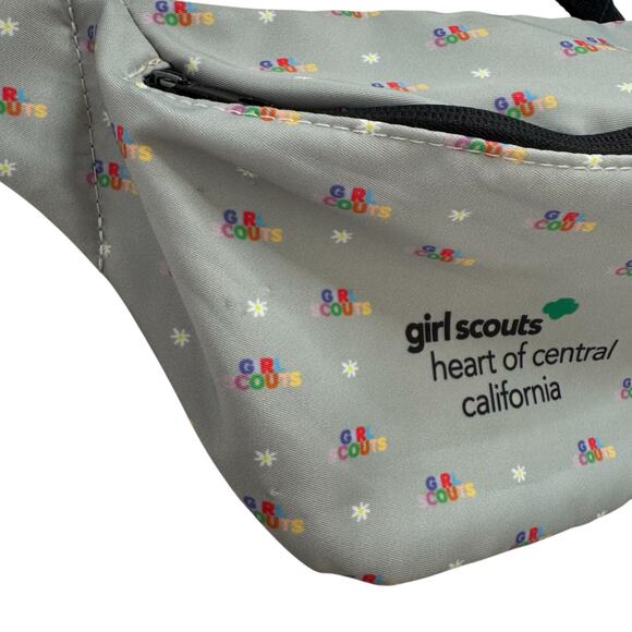 Girl Scout Belt Bag Heart of Central California Gray Rainbow Logo One Size Adult - Picture 2 of 7
